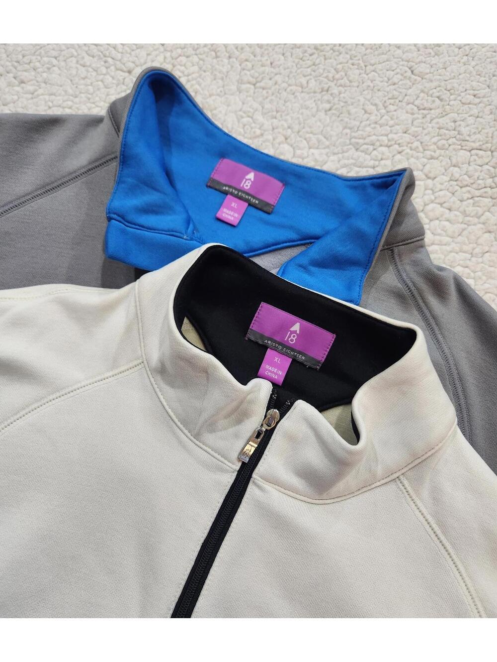 Bundle Aristo 18 Men's Golf performance 1/4 Zip Pullover Sweater XL Merino Wool